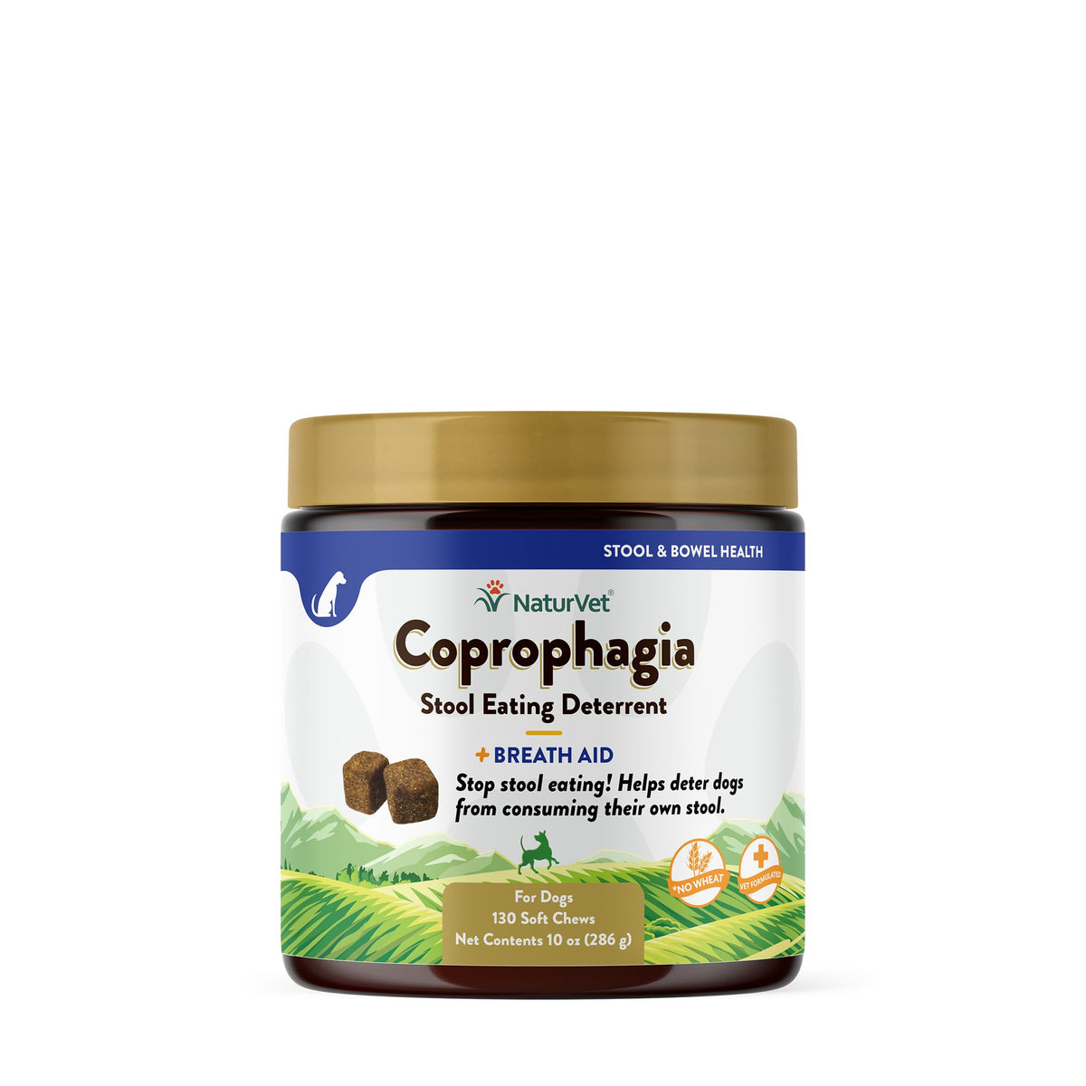 NaturVet Coprophagia Deterrent bottle pour for easy dosing supporting digestive balance