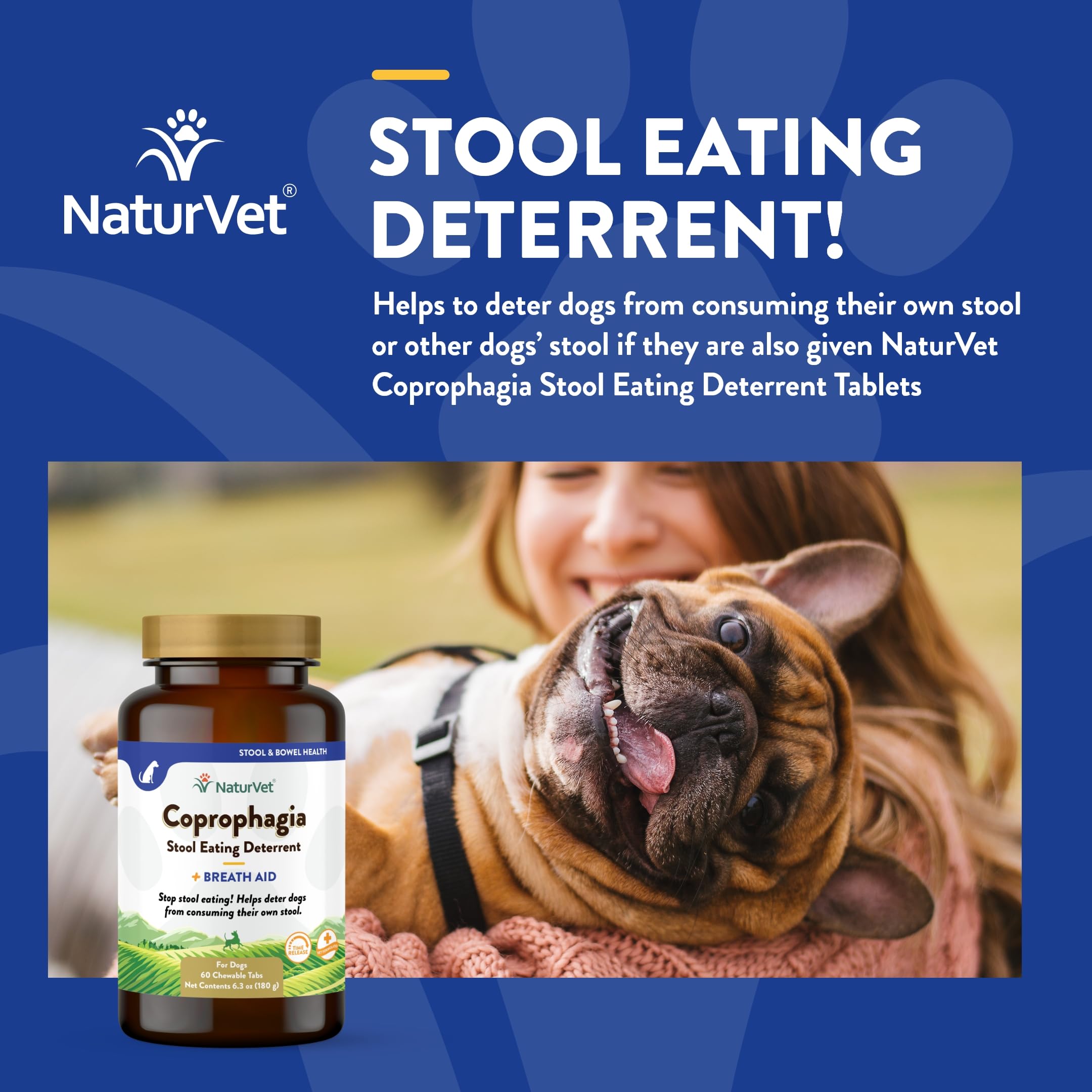 NaturVet Coprophagia dog kitchen scene demonstrates easy integration into daily routines.
