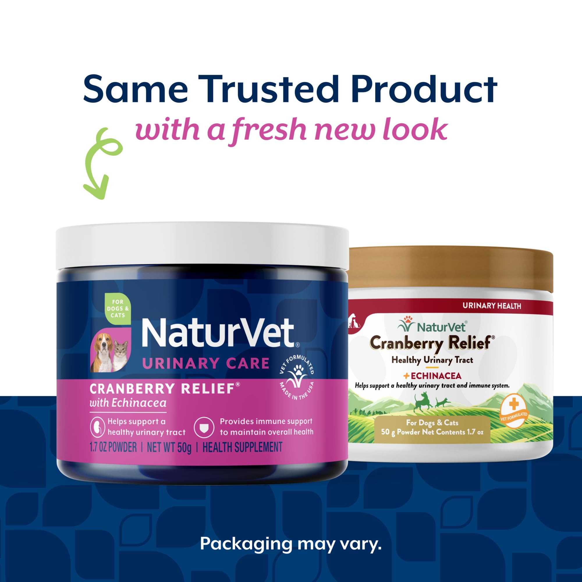 NaturVet Cranberry Relief Plus Echinacea powder in bowl demonstrates easy mix-in for daily pet care.