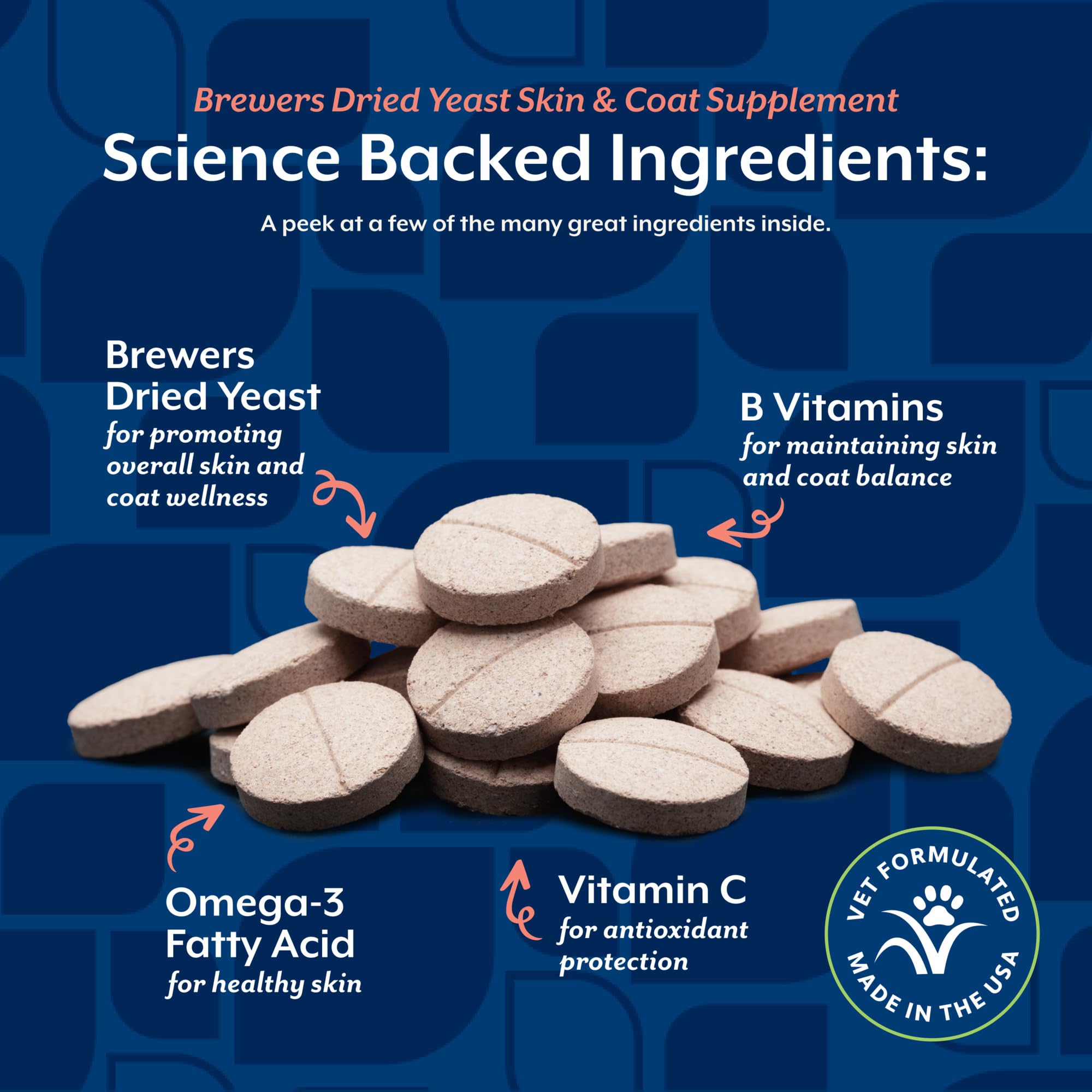 NaturVet debittered yeast closeup emphasizes clean taste for pets