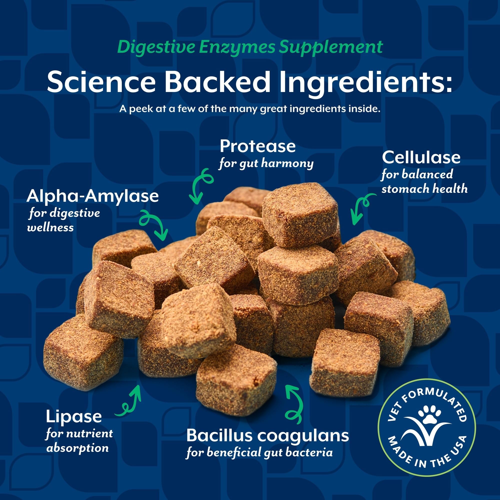 NaturVet Digestive Enzymes diet-change use scene demonstrates easy daily administration.