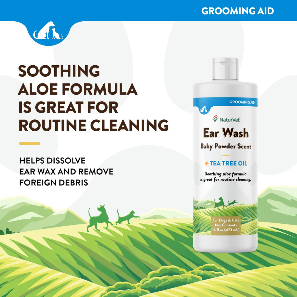 NaturVet Ear Wash cat application demonstrates soothing care for cats during cleaning