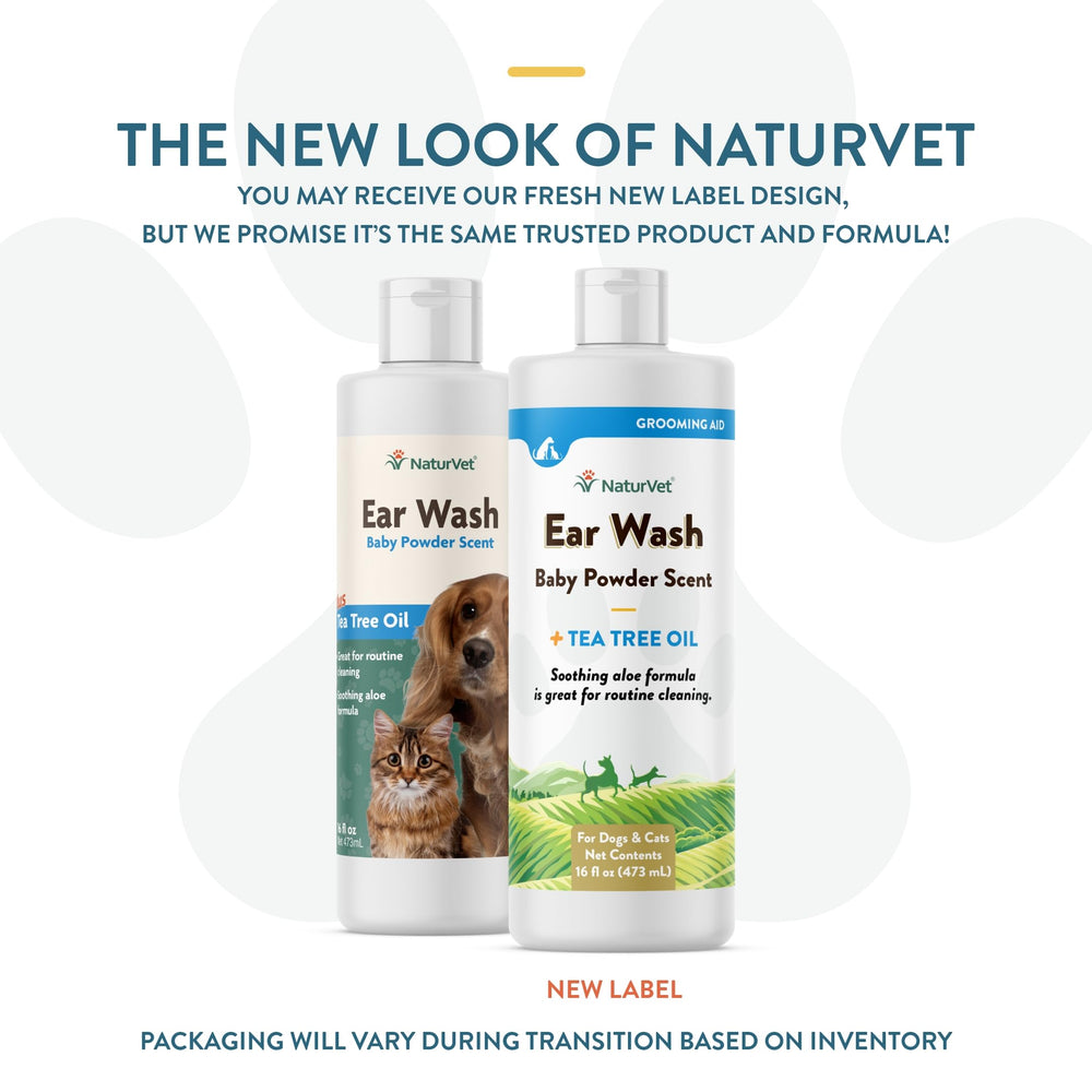 NaturVet Ear Wash dog application demonstrates gentle cleansing for removing wax and debris
