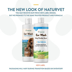 NaturVet Ear Wash dog application demonstrates gentle cleansing for removing wax and debris