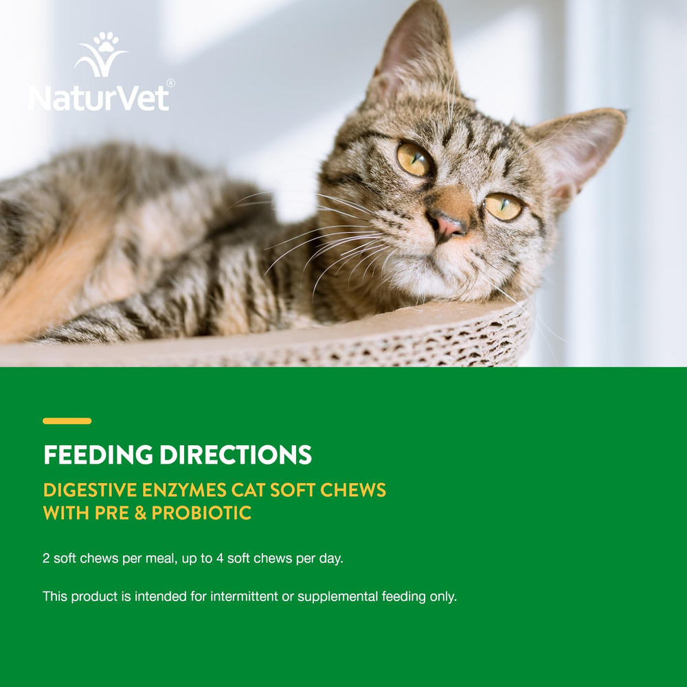 NaturVet etiqueta de instrucciones, uso seguro para gatos de 12 semanas en adelante.