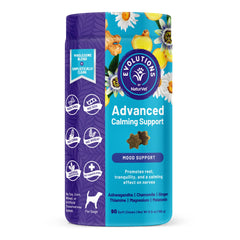 NaturVet Evolutions soft chews bottle closeup for calming support