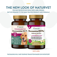 NaturVet Glucosamine DS Plus tablets for dogs and cats support joint health.