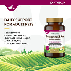NaturVet Glucosamine DS Plus Made in USA bottle emphasizes quality manufacturing.