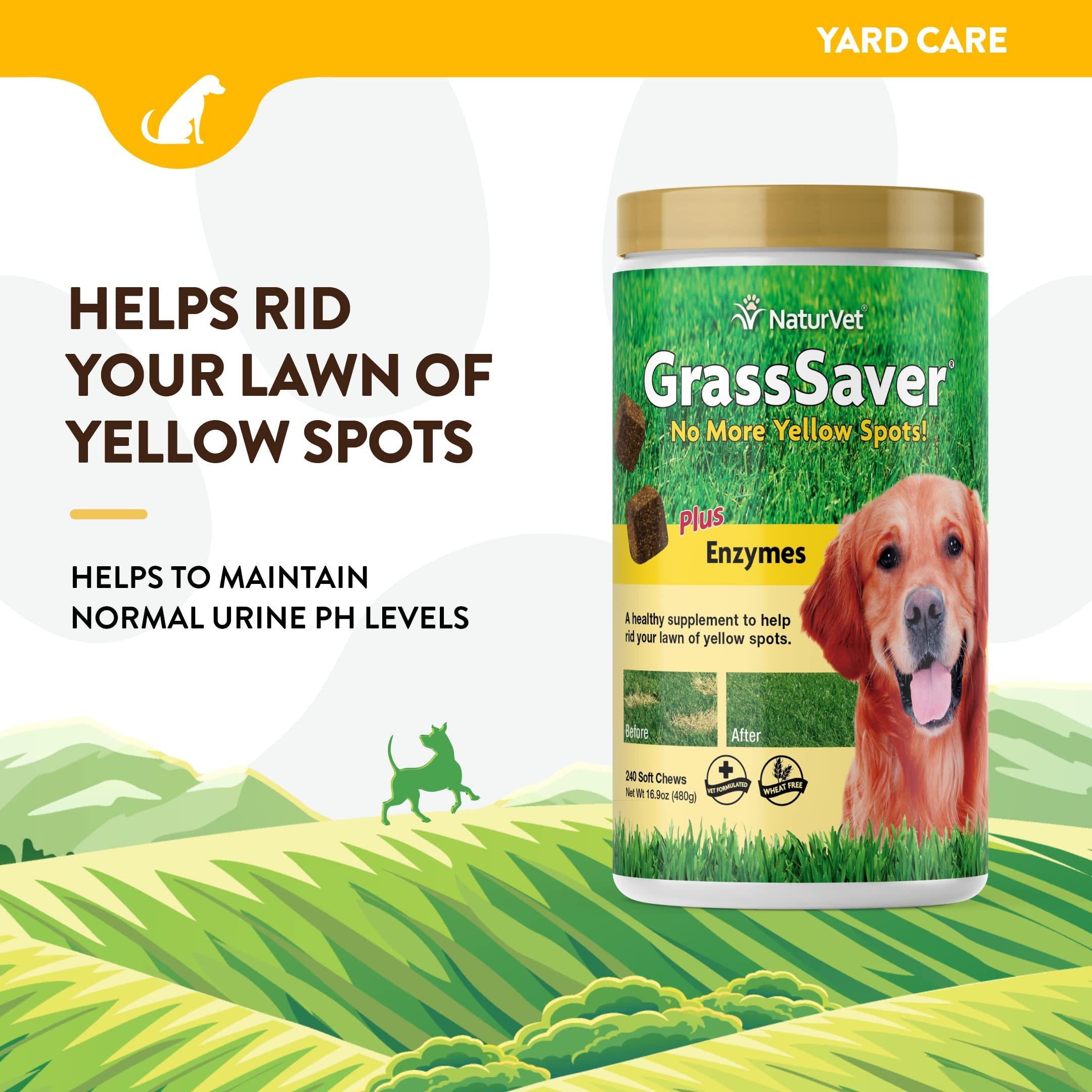 NaturVet GrassSaver ingredients—B-Complex vitamins for overall wellness.