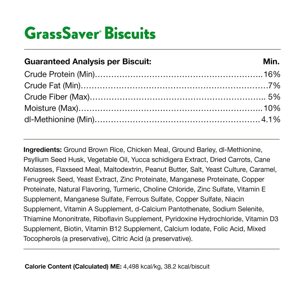 NaturVet GrassSaver biscuit close-up, peanut butter flavor appealing to dogs