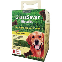 NaturVet GrassSaver biscuits bag on countertop, easy storage and freshness