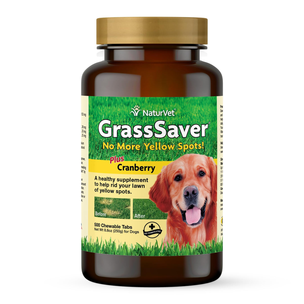 NaturVet GrassSaver dog chews promoting lawn-friendly urine balance during playtime