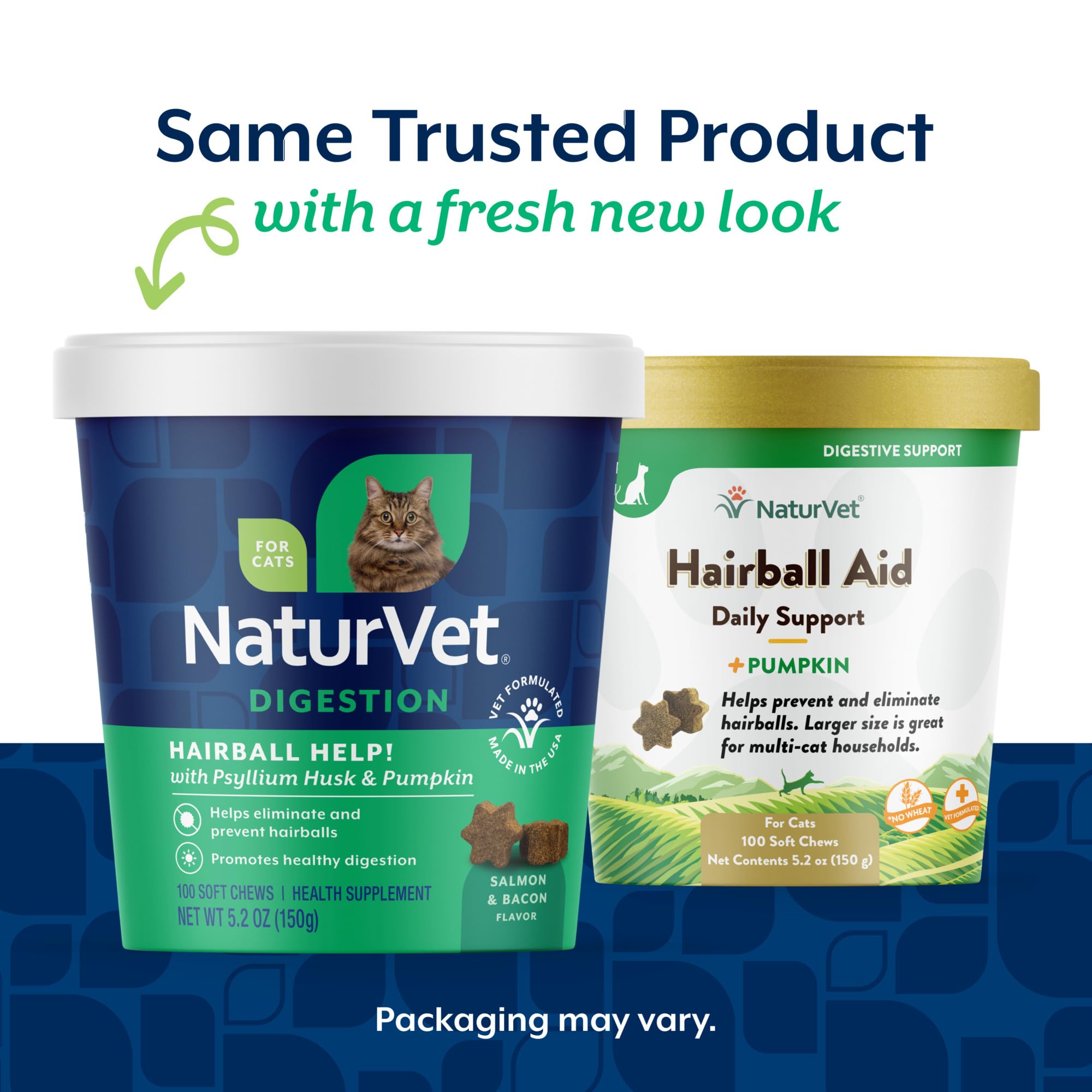 NaturVet hairball aid soft chews close-up for daily hairball support