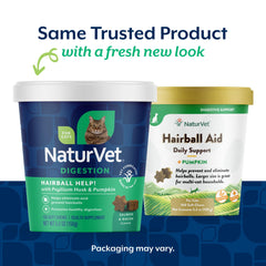 NaturVet hairball aid soft chews close-up for daily hairball support