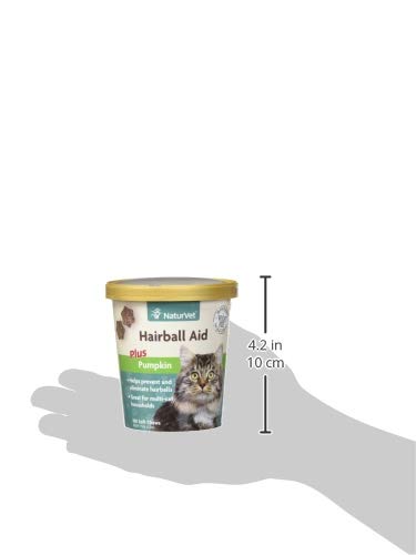 NaturVet hairball aid soft chews with pumpkin for fiber support