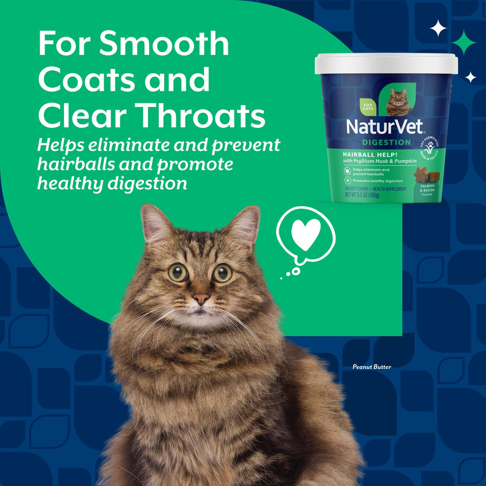 NaturVet hairball aid soft chews served in bowl for daily consumption