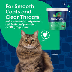 NaturVet hairball aid soft chews served in bowl for daily consumption