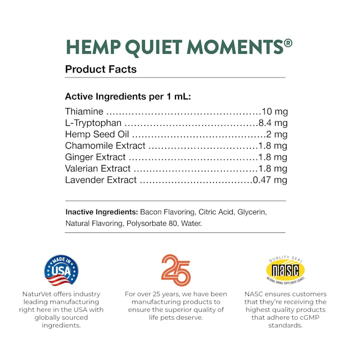 NaturVet Hemp Quiet Moments cat snuggling after dose shows relaxation