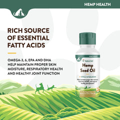 NaturVet Hemp Seed Oil Krill and Salmon ingredients graphic