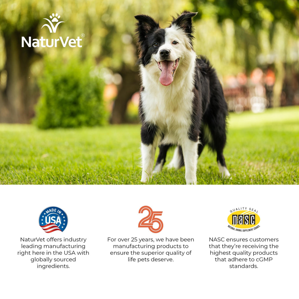NaturVet ingredients graphic showing enzyme and probiotic blend