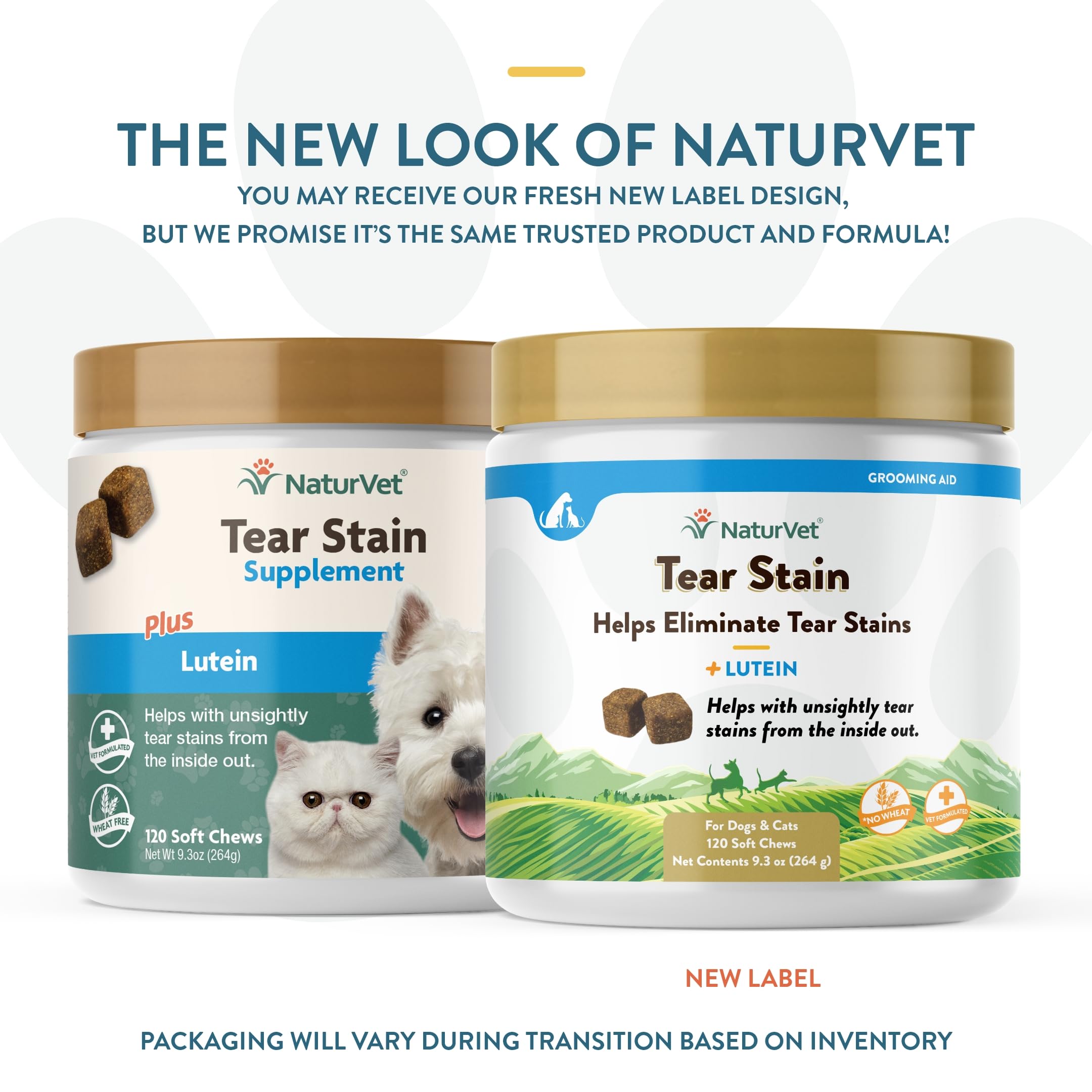 NaturVet Lutein Tear Stain dog chews support mucous membranes for tear stain reduction.