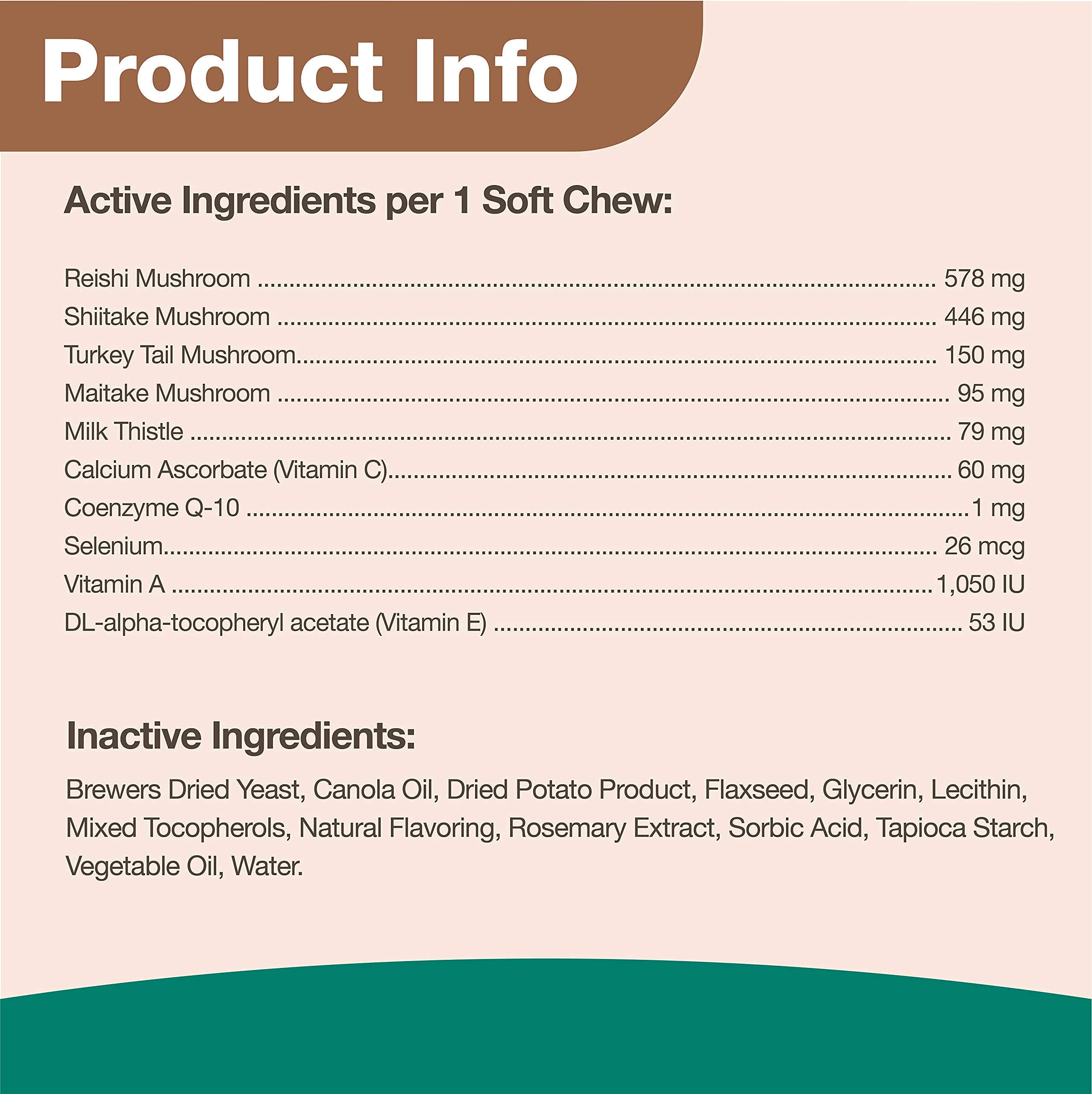 NaturVet Mushroom Max made in USA for daily immune support in dogs.