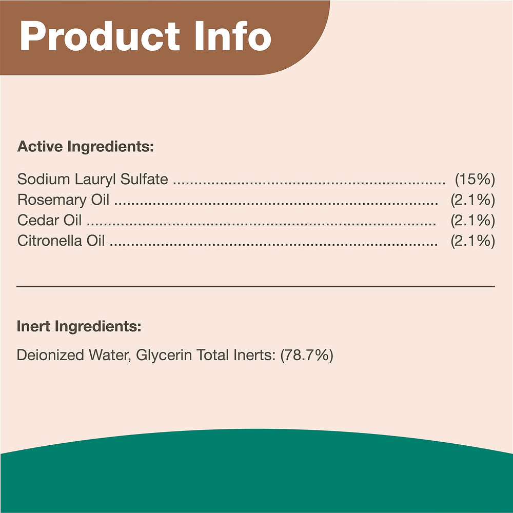 NaturVet repellant ingredients like citronella, rosemary and cedar oils provide herbal fragrance.