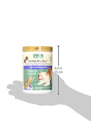 NaturVet Outta My Box is shown with dogs and cats, supporting dual-pet use and litter box behavior.