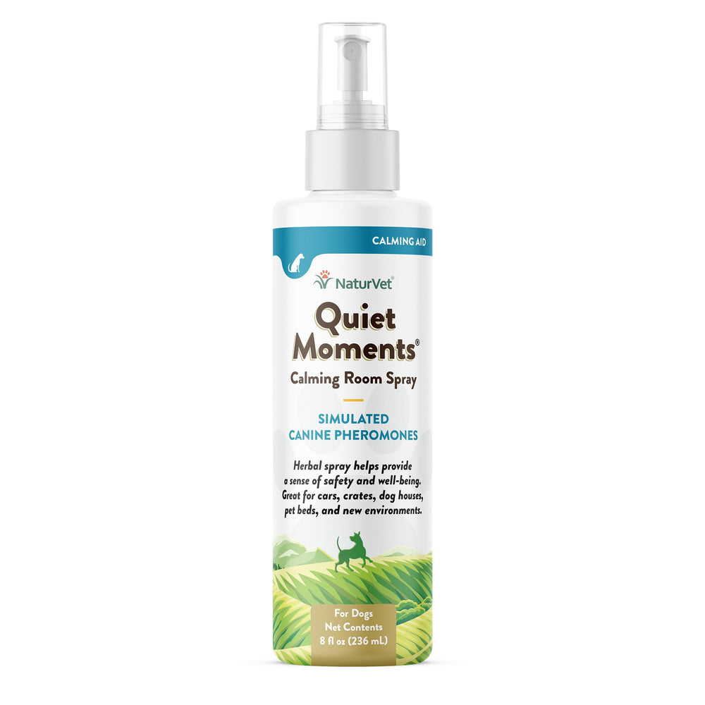 NaturVet Quiet Moments, botella-calma para perro, ayuda a crear un ambiente relajante.