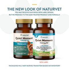 NaturVet Quiet Moments chews closeup palatable tablets dogs love during stressful events