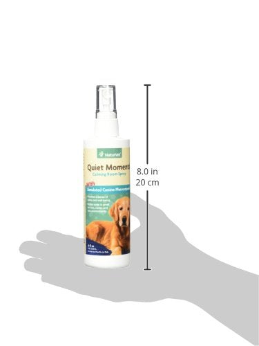 NaturVet Quiet Moments, perro relajado en coche, ideal para mudanzas y salidas.