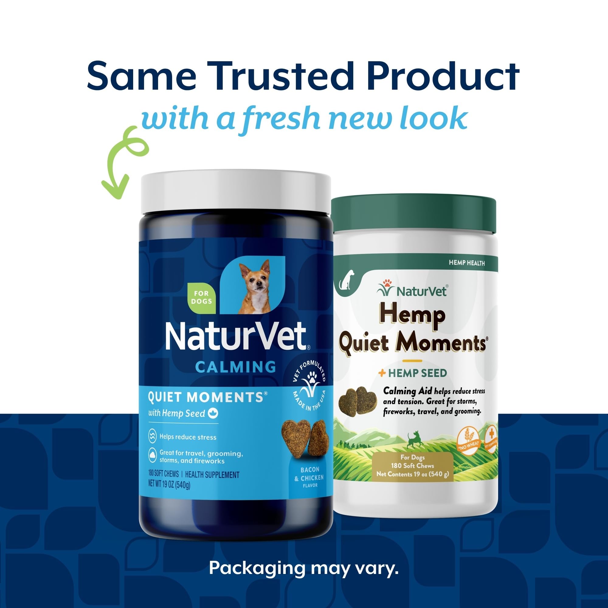 NaturVet Quiet Moments soft chews close-up, showing tasty texture that supports nervousness management.