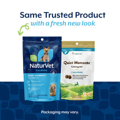 NaturVet Quiet Moments soft-chews closeup highlights bacon-chicken flavor