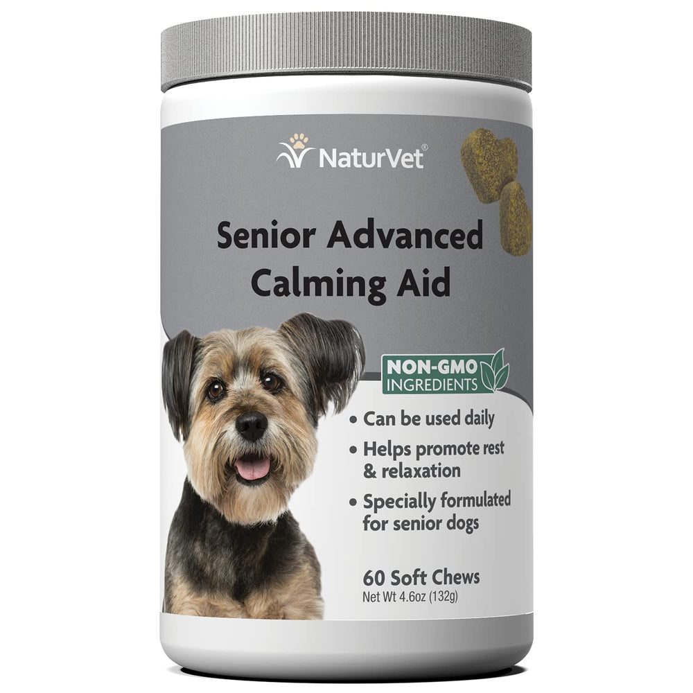 NaturVet Quiet Moments soft chews jar calming dog during storms and travel
