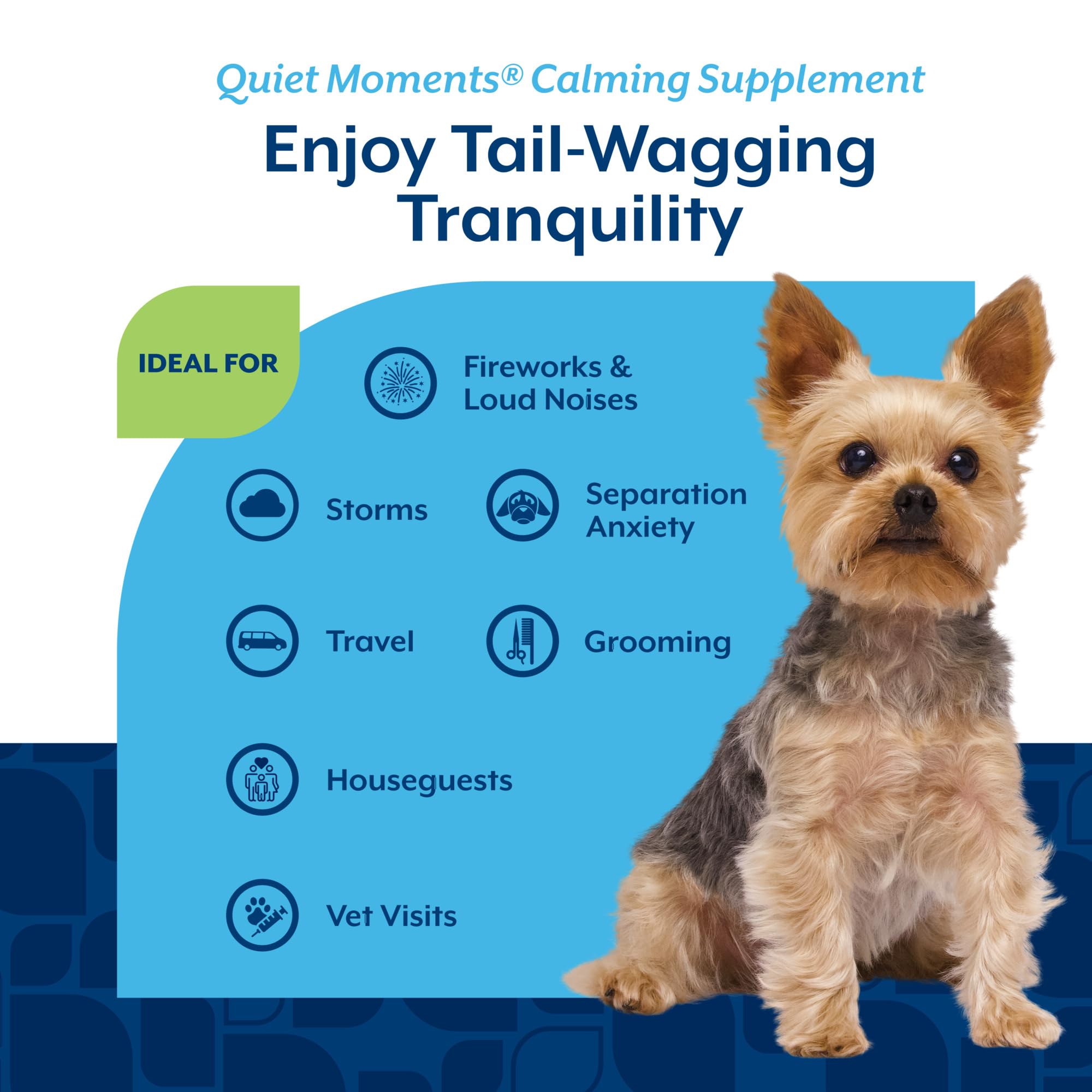 NaturVet Quiet Moments vet-formulated blend with melatonin and botanicals for calming support