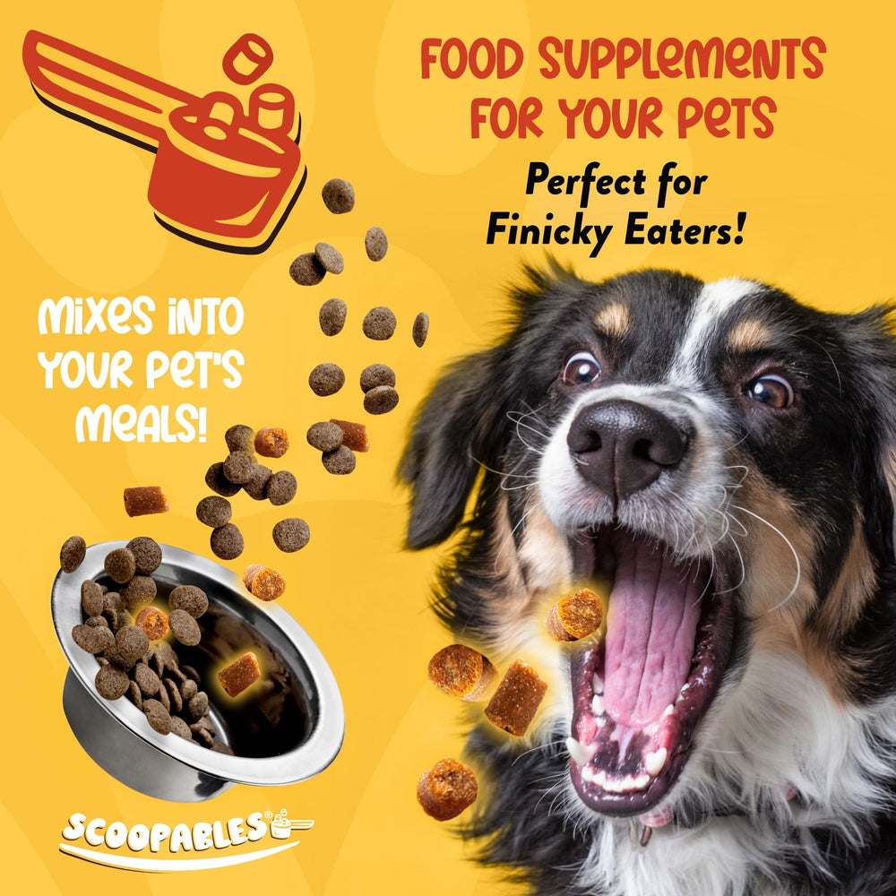 NaturVet Scoopables 11oz bag highlights flavor-packed chewables for picky eaters.
