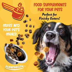 NaturVet Scoopables 11oz bag highlights flavor-packed chewables for picky eaters.