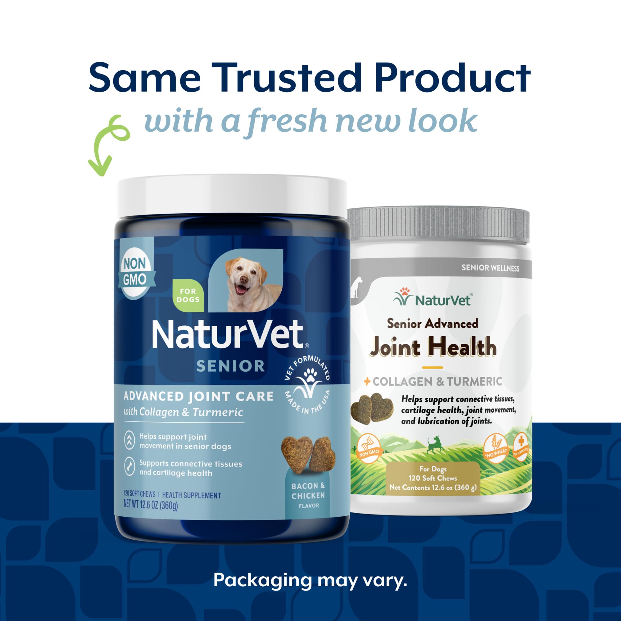 NaturVet Senior Advanced Joint Health chews closeup showcases palatable texture aiding mobility.