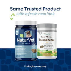 NaturVet Senior bladder-support soft chews closeup: helps maintain normal urinary functions.