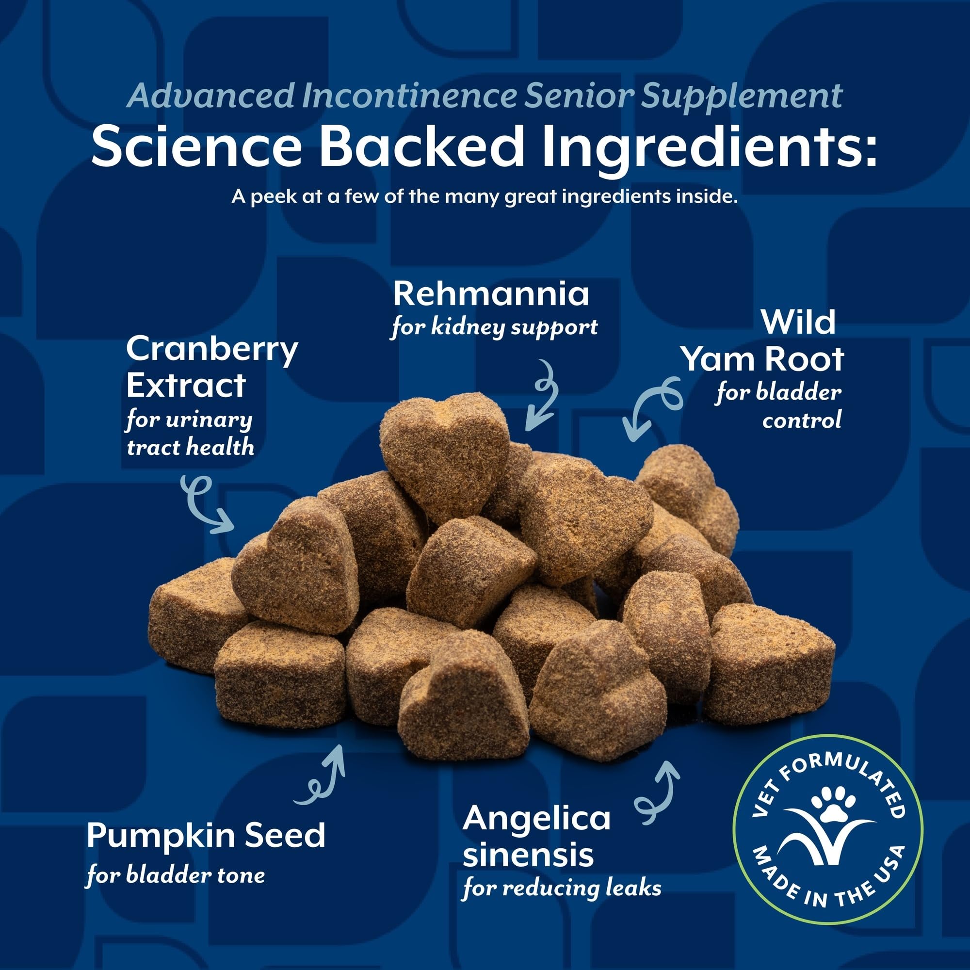 NaturVet Senior resealable jar of soft chews: easy daily dose for aging dogs.