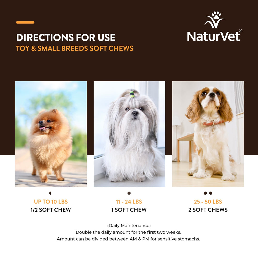 NaturVet Small Breeds Supplement skin and coat care image for shine and softness