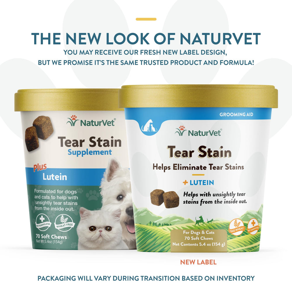 NaturVet Tear Stain Plus Lutein bottle cap closeup highlighting easy dosing