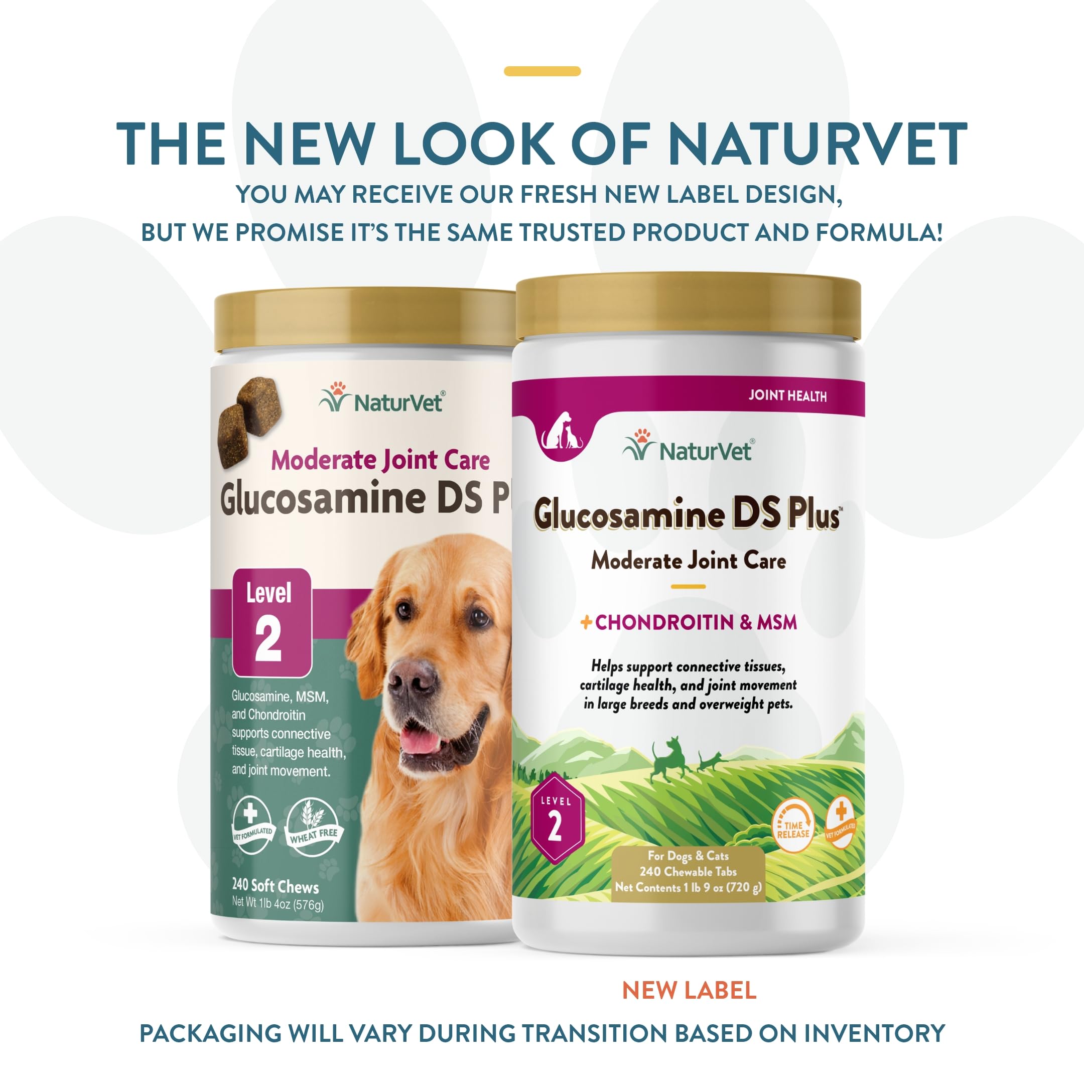 NaturVet time-release technology image for steady joint care.