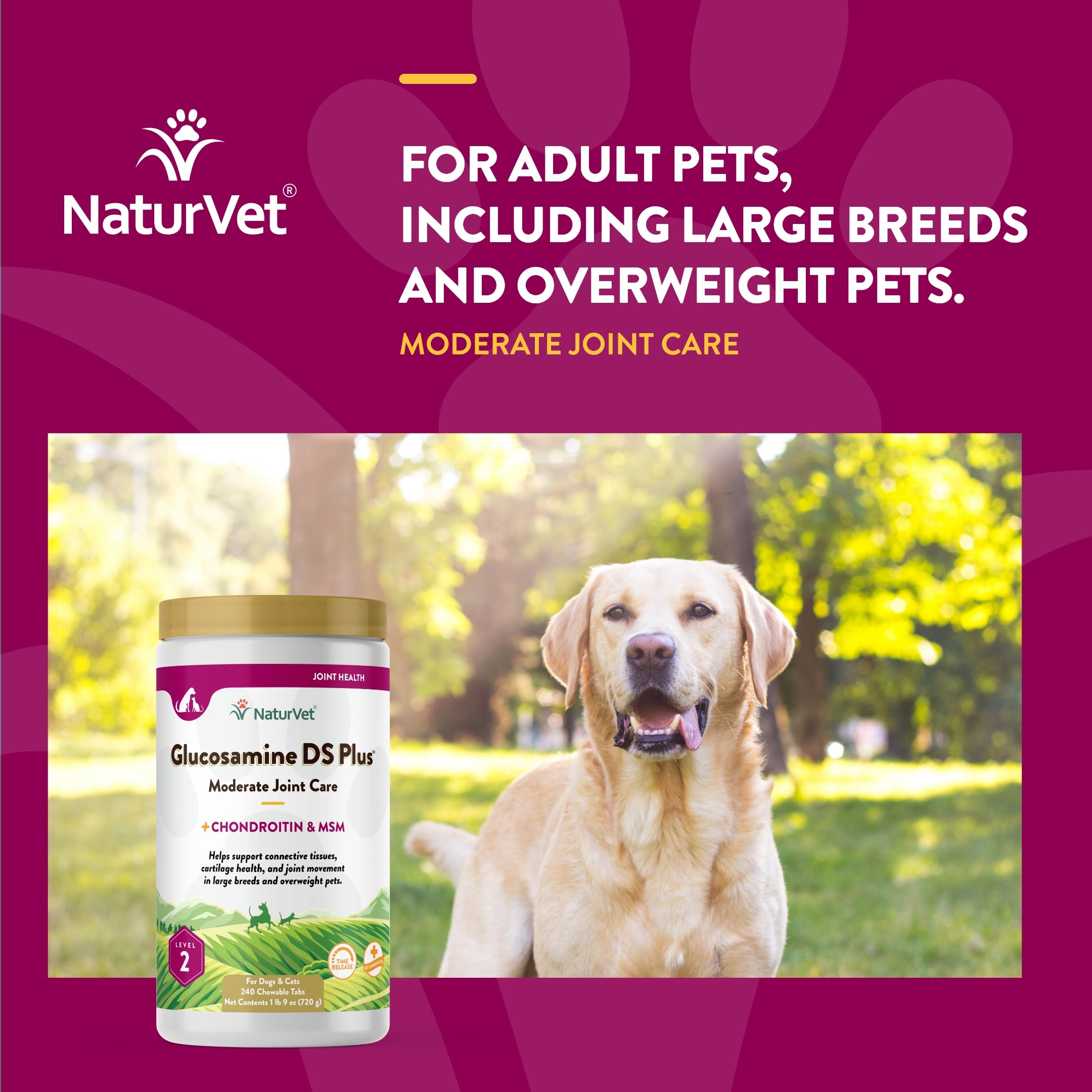 NaturVet made in USA label on the joint supplement bottle.