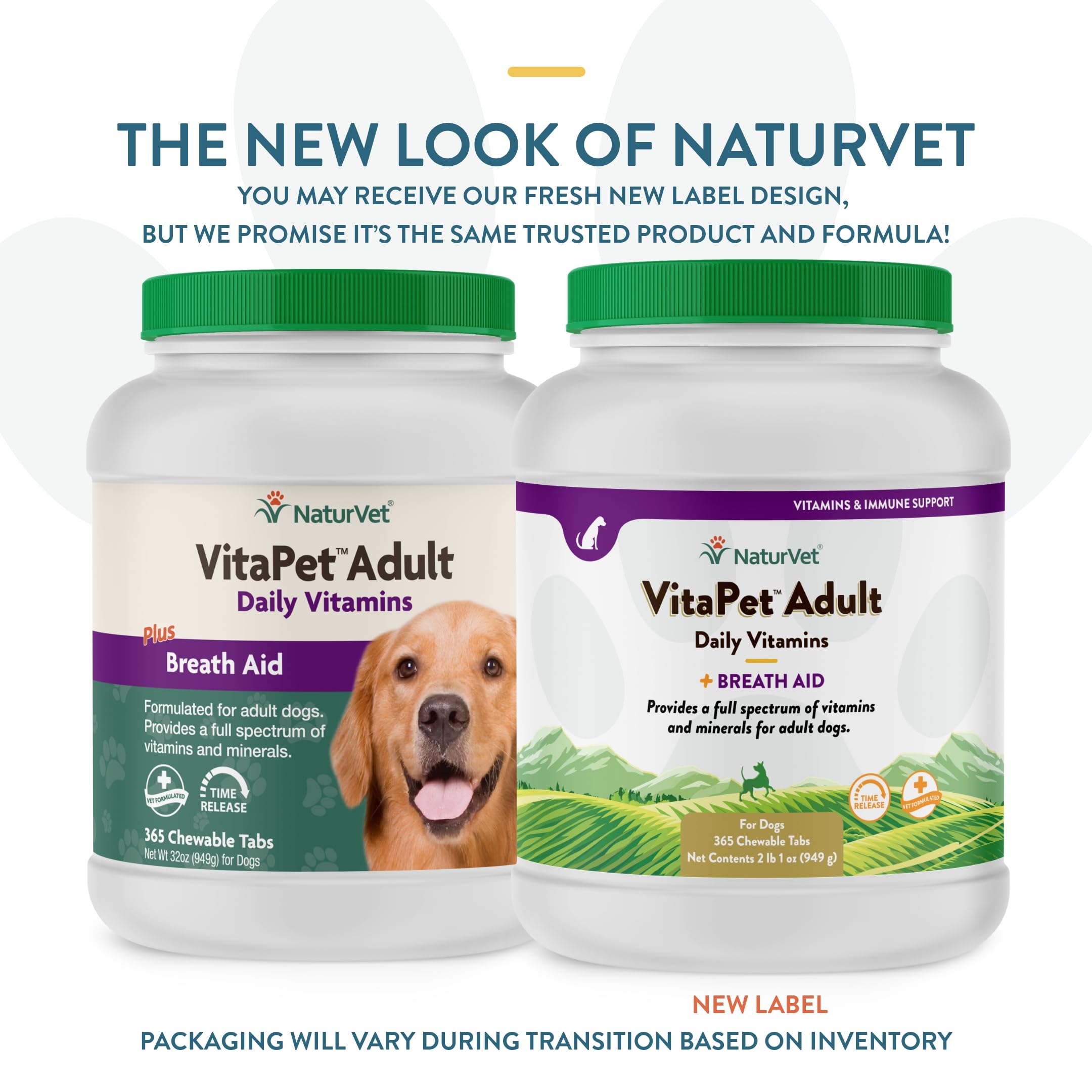 NaturVet Vita Pet Adult Plus Breath Aid tablets close up showing time release format