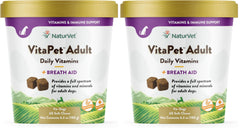 NaturVet VitaPet daily vitamins bottle supporting overall health for adult dogs