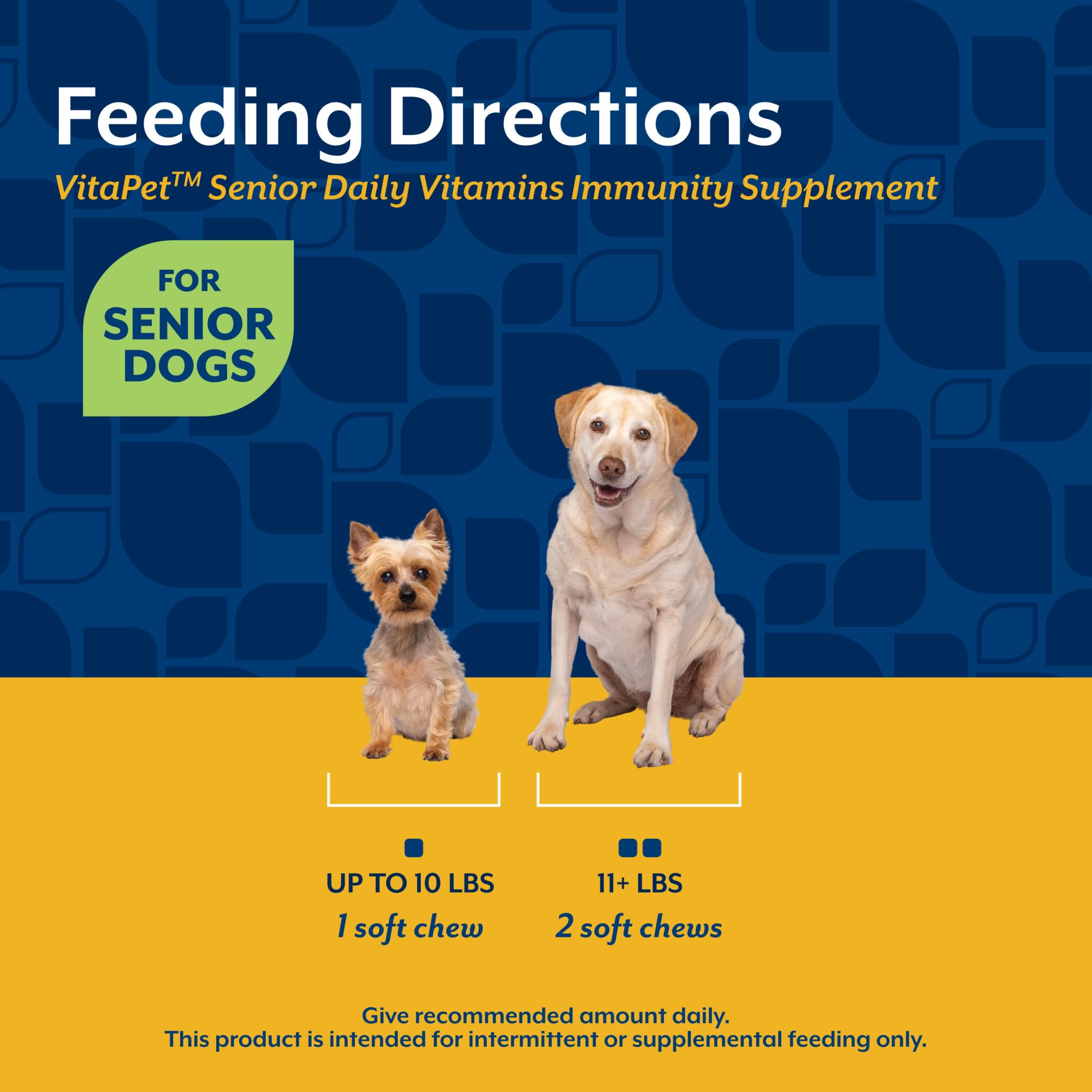 NaturVet VitaPet Senior Soft Chews ingredient list highlights vitamins and glucosamine