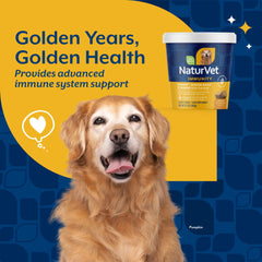 NaturVet VitaPet Senior Soft Chews in bowl shows daily treat texture