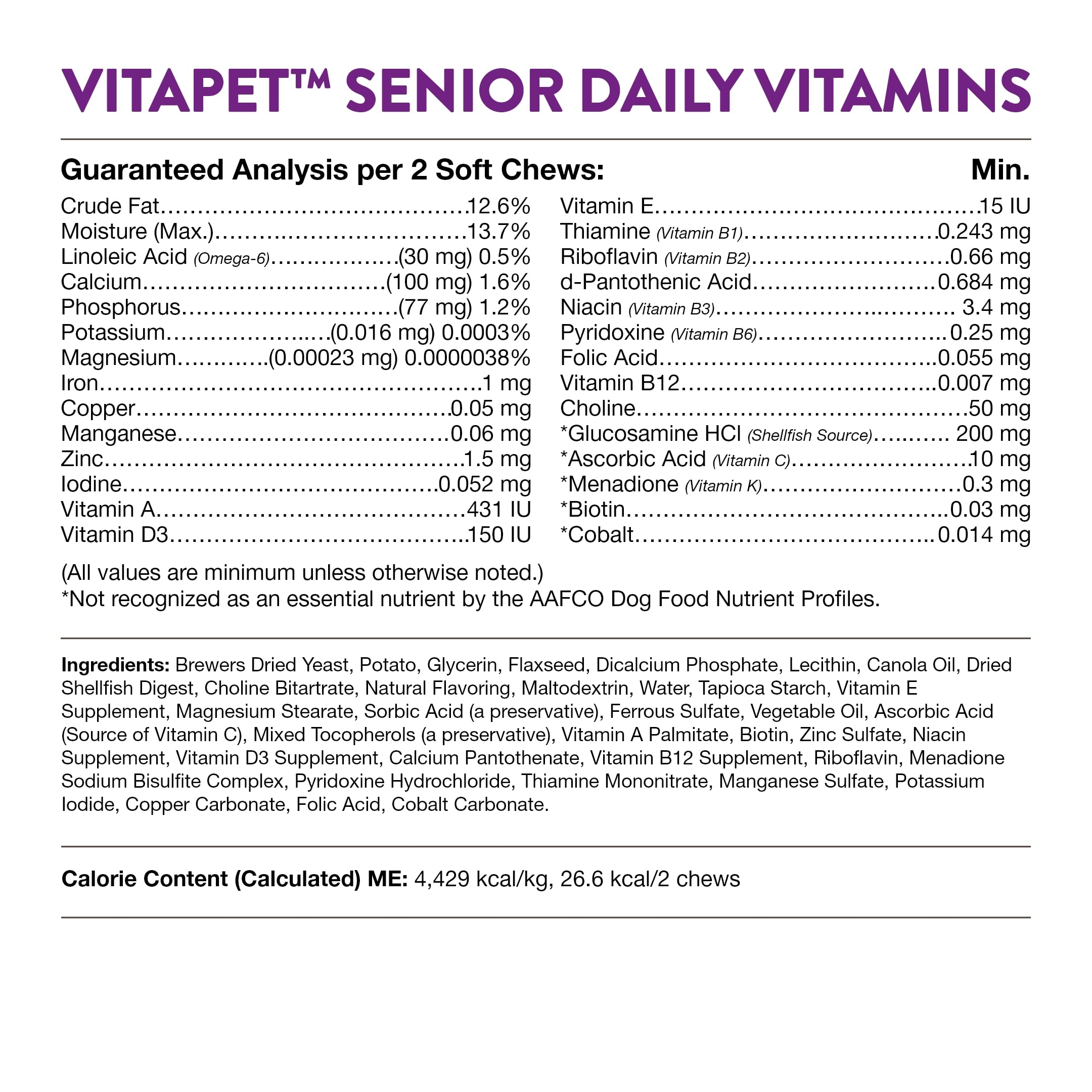NaturVet VitaPet Senior soft chews manufactured in the USA