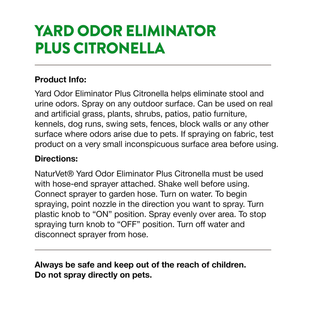 NaturVet citrus scent detail adds a pleasant aroma after treatment.